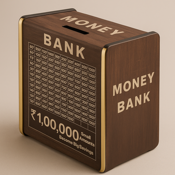 Money Bank Chandan Wood Wooden Piggy Bank for Kids & Adults